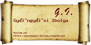 Gyöngyösi Ibolya névjegykártya