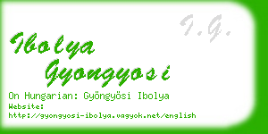 ibolya gyongyosi business card