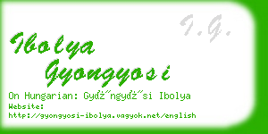 ibolya gyongyosi business card